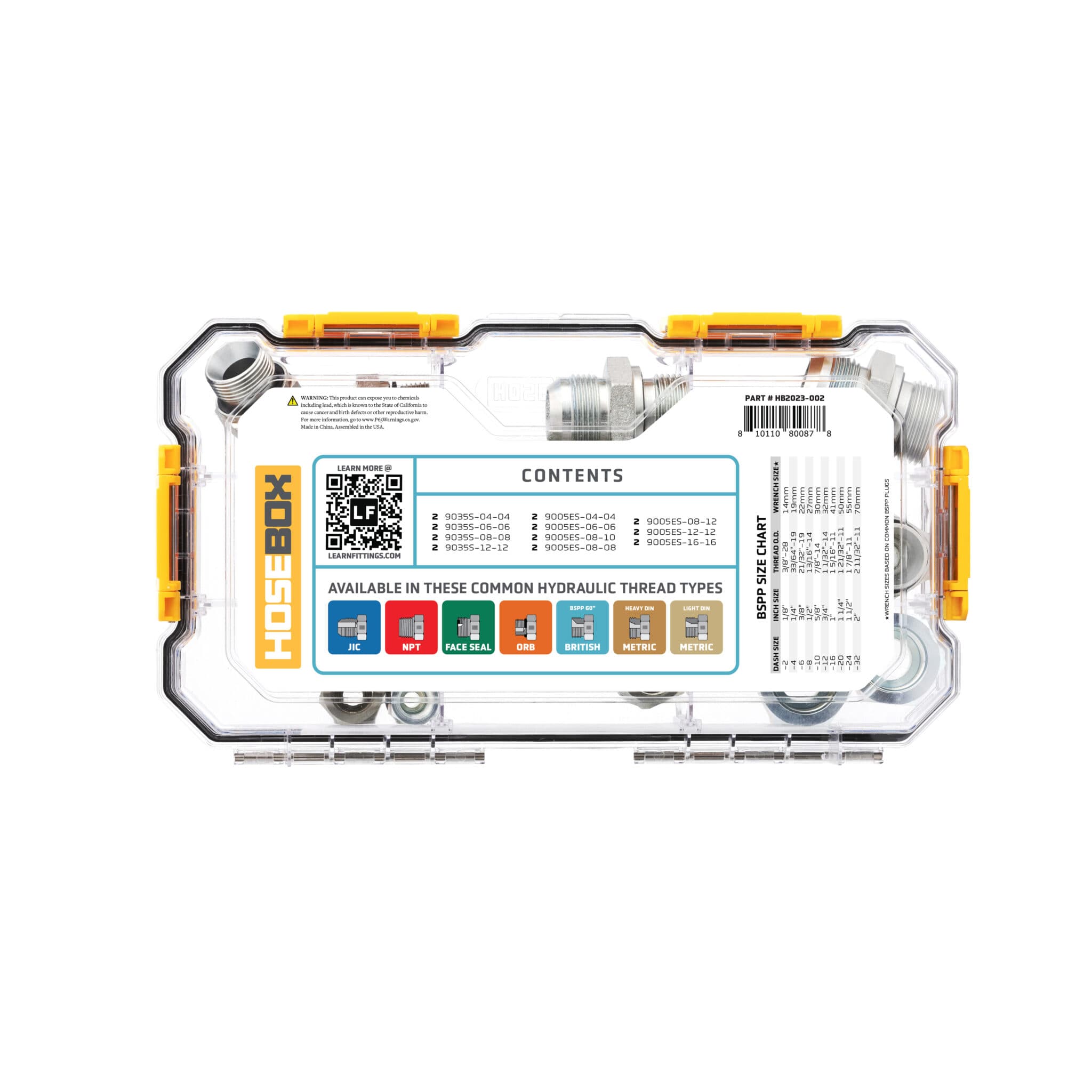 HoseBox Easy Pack BSPP to JIC & NPT Adapters | 22-Piece Kit image 4