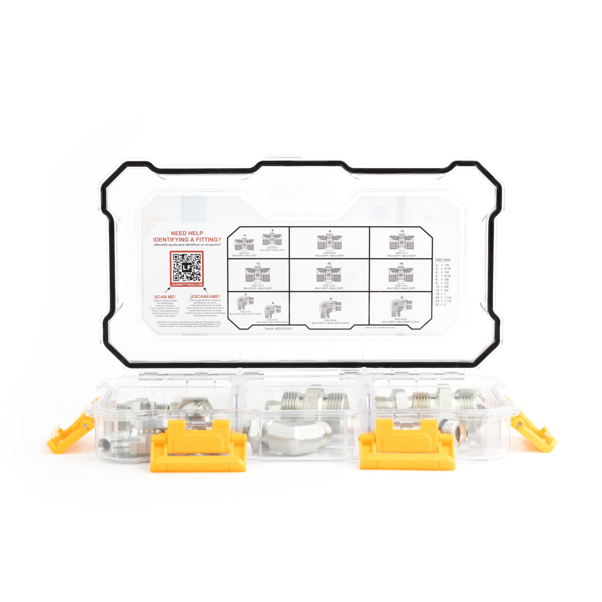 HoseBox Easy Pack Everyday BSPP to BSPP Adapters | 18-Piece Kit image 1