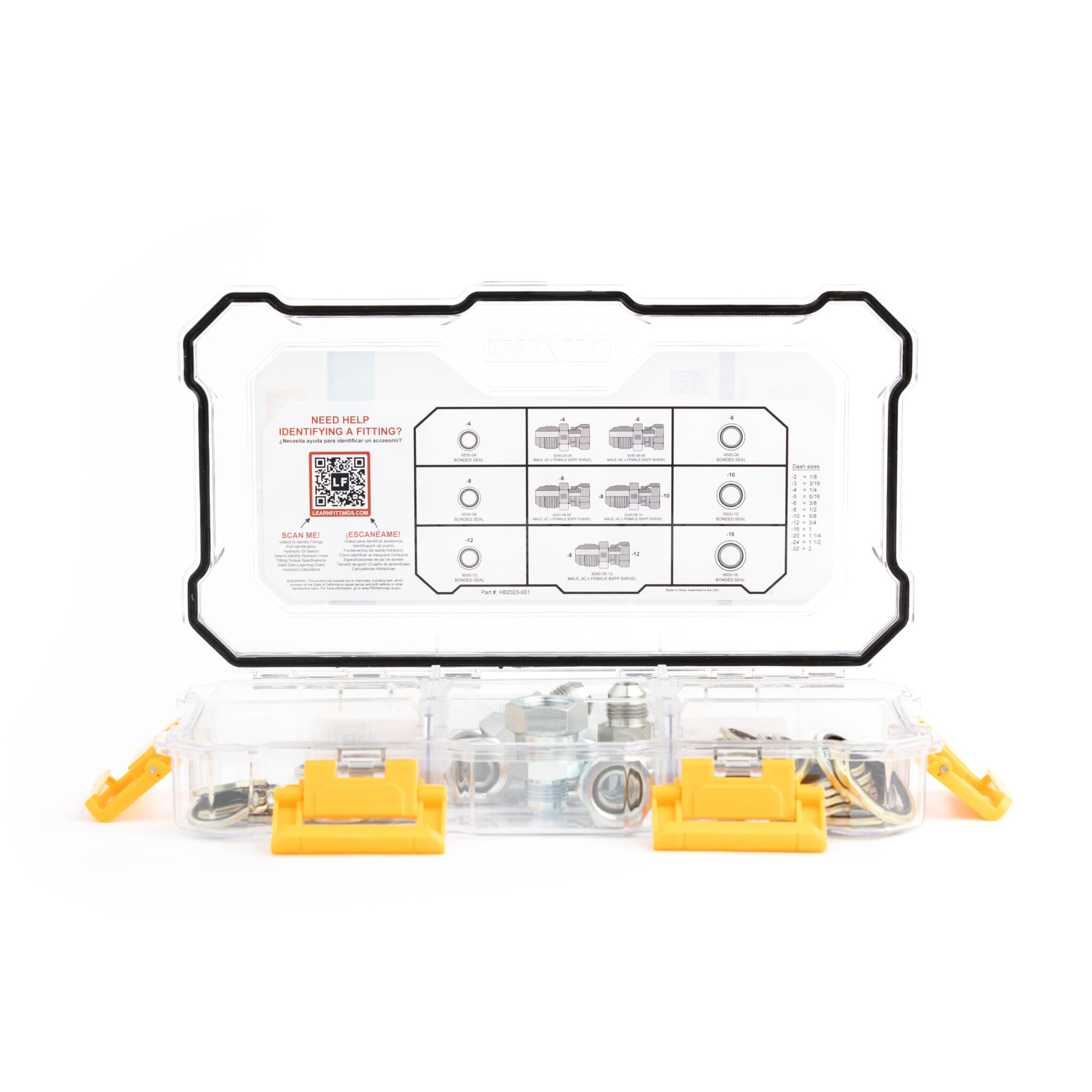 HoseBox Easy Pack BSPP to Female JIC Adapters + Seals | 70-Piece Kit image 2