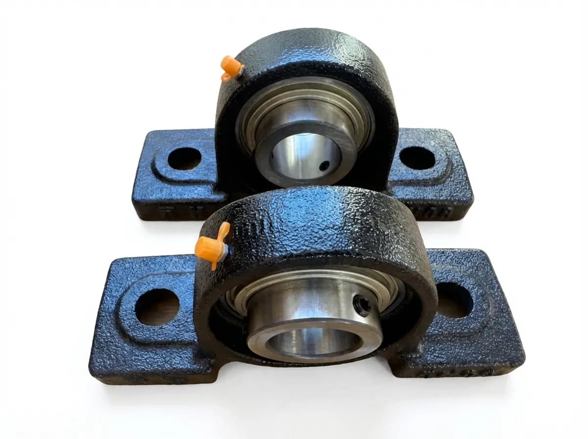 142465001 Vermeer SC252 Cutter Wheel Bearing Pair - Heavy Duty 1-1/2" Pillow Blocks - Impact Ready - 208 Series